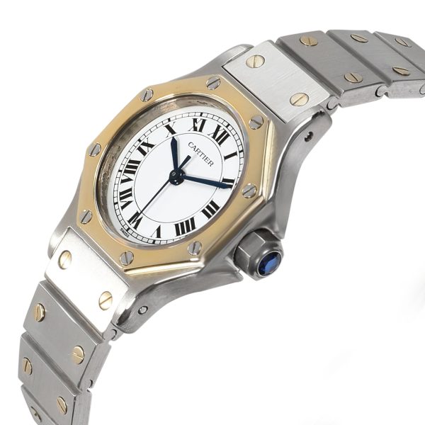 107027 lv Cartier Santos Ronde 0907 Womens Watch in 18kt Stainless SteelYellow Gold