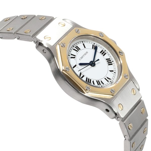 107027 rv Cartier Santos Ronde 0907 Womens Watch in 18kt Stainless SteelYellow Gold