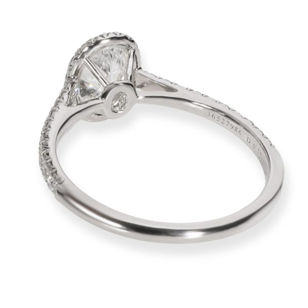 107079 bv Tiffany Co Soleste Halo Diamond Engagement Ring in Platinum F IF 099 CTW