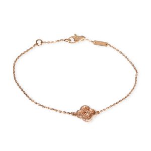 Van Cleef Arpels Sweet Alhambra Bracelet in 18KT Rose Gold Gucci GG Marmont Chain Shoulder Leather Black Gold Hardware