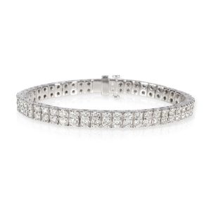 Double Row Diamond Tennis Bracelet in 14K White Gold 850 CTW Saint Laurent Shoulder Bag Cowhide Handle Ivory