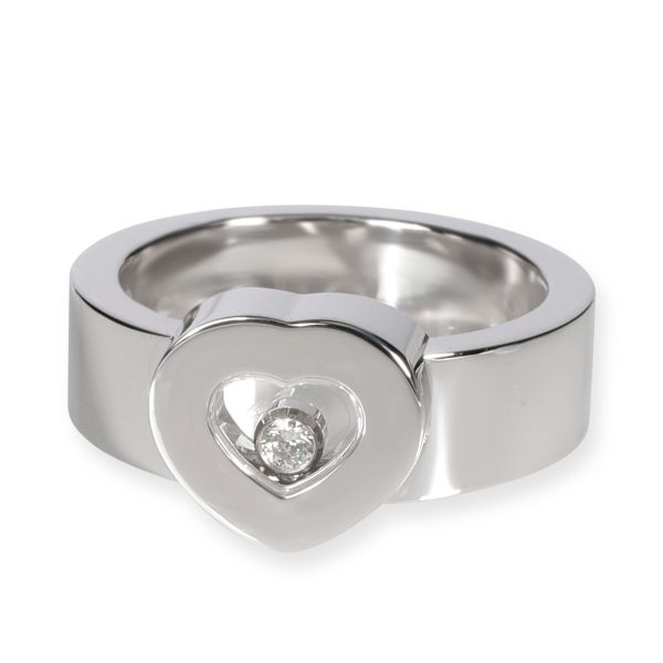 Rings Chopard Happy Heart Diamond Ring in 18K White Gold 005 CTW