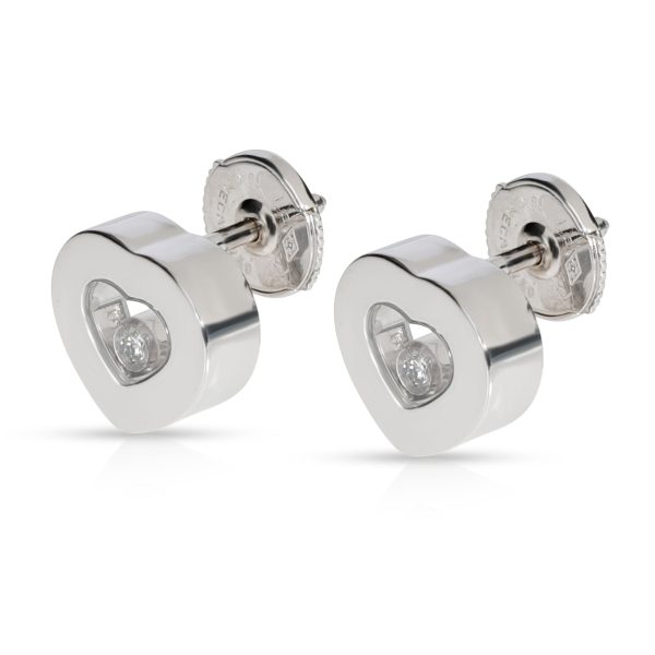 107102 sv b0ba8073 5b77 4917 8850 f6364dde0e18 Chopard Happy Diamonds Icons Earrings in 18K White Gold 011 CTW