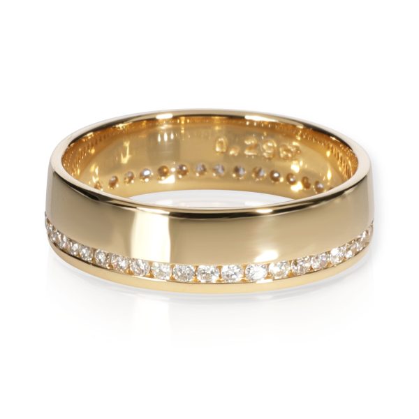 Rings Channel Set Diamond Band in 18K Yellow Gold 029 CTW