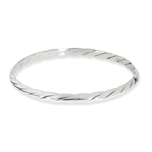 107181 stamp Tiffany Co Vintage Twisted Rope Bangle in Sterling Silver