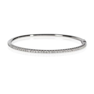 Tiffany Co Metro Hinged Diamond Bangle in 18K White Gold 073 CTW Prada Paradigum 2WAY Bag