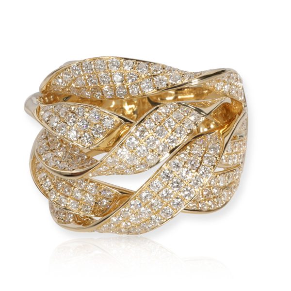 Gemma Odelia Ribbon Diamond Ring in 18K Yellow Gold 256 CTW