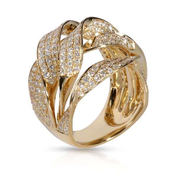 Odelia Ribbon Diamond Ring in 18K Yellow Gold 256 CTW Odelia Ribbon Diamond Ring in 18K Yellow Gold 256 CTW