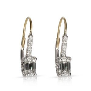 GIA Certified Emerald Diamond Earrings in 18KT Gold F VS1 VS2 119 CTW Louis Vuitton Mini Speedy Monogram 2Way Bag Brown