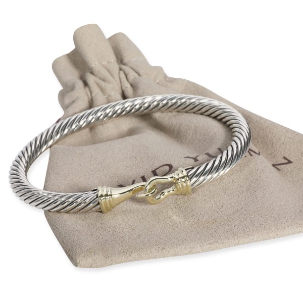 107285 box 91d5c7e9 7c00 49b3 b6d0 bf71334ef047 David Yurman Cable Hook Bracelet in 14K Yellow Gold Sterling Silver