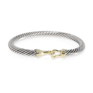 David Yurman Cable Hook Bracelet in 14K Yellow Gold Sterling Silver Louis Vuitton Neo Alma BB Shoulder Bag Monogram Empreinte Black