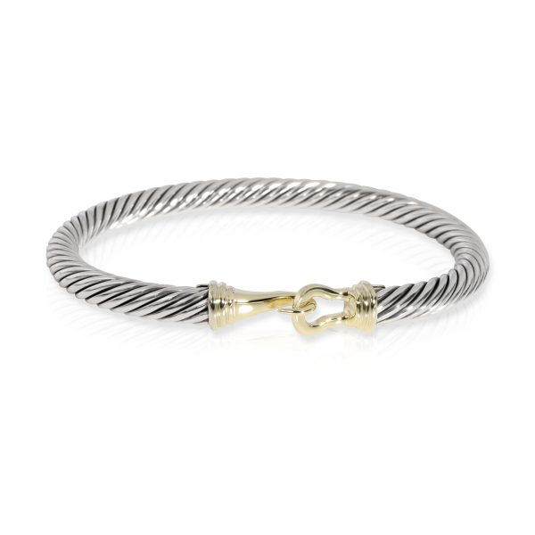 David Yurman Cable Hook Bracelet in 14K Yellow Gold Sterling Silver David Yurman Cable Hook Bracelet in 14K Yellow Gold Sterling Silver