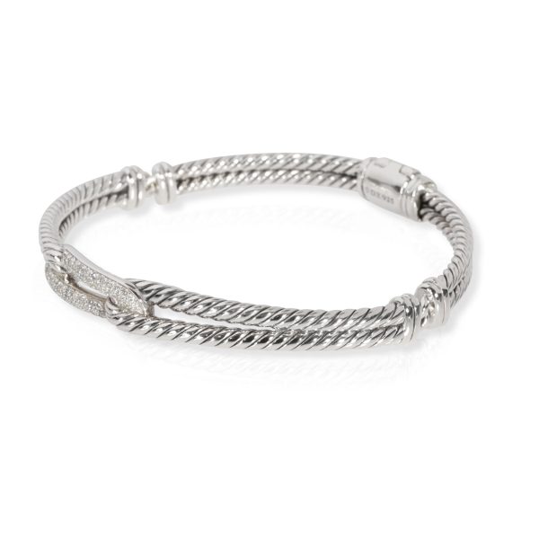 107286 sv f0ff4651 db90 4885 afe2 fc94513d9b69 David Yurman Labryinth Diamond Bracelet in Sterling Silver 029 CTW