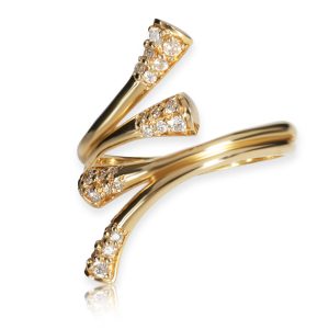 Gemma by WP Diamonds Open Crossover Diamond Spray Ring in 18K Yellow Gold 058 ctw