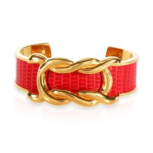 Vintage Hermès Gold Plated Red Lizard Knot Cuff Givenchy G Trek Crossbody Shoulder Bag