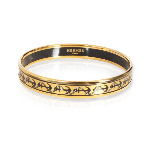 Hermès Gold Plated Narrow Enamel Bangle Hermès Gold Plated Narrow Enamel Bangle