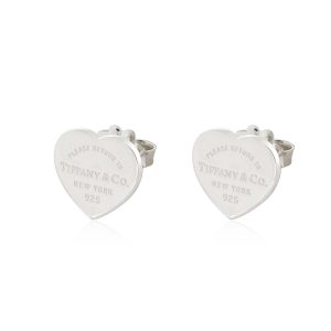 Tiffany Co Return to Tiffany Earrings in Sterling Silver Louis Vuitton Jaune Monogram Denim Round Speedy Bag