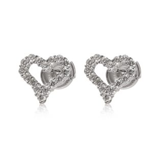 Tiffany Co Diamond Heart Earrings in Platinum 057 CTW Fendi Tote Bag Canvas 2way BlackBeige