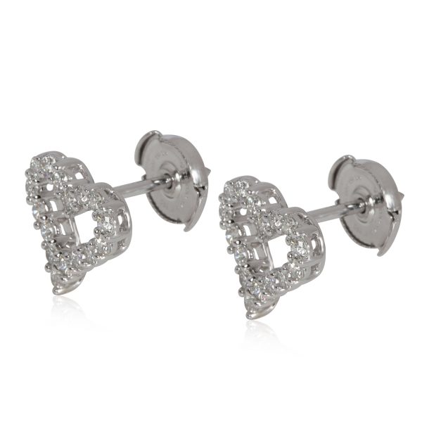 107444 sv Tiffany Co Diamond Heart Earrings in Platinum 057 CTW