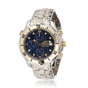Omega Seamaster 23988000 Mens Watch in 18kt Stainless SteelYellow Gold Louis Vuitton Emplant Montaigne BB Shoulder Bag Leather Silver Studs Black