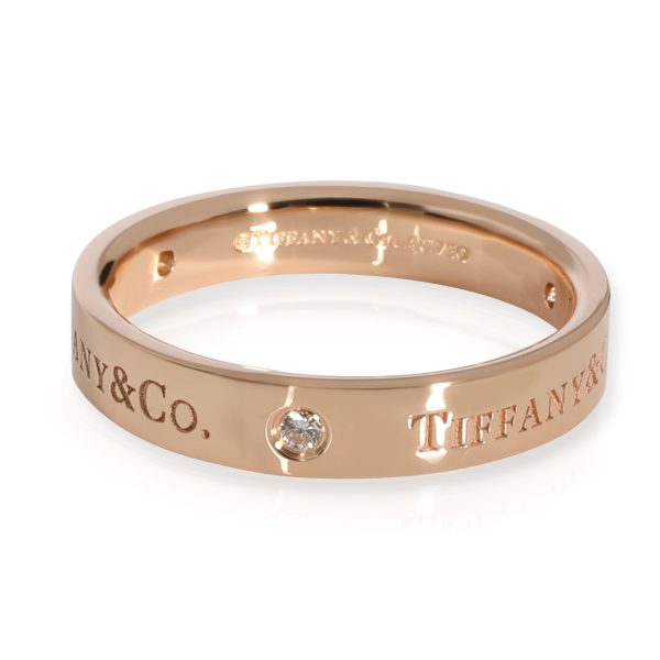 Rings Tiffany Co Diamond Wedding Band in 18K Rose Gold 007 CTW