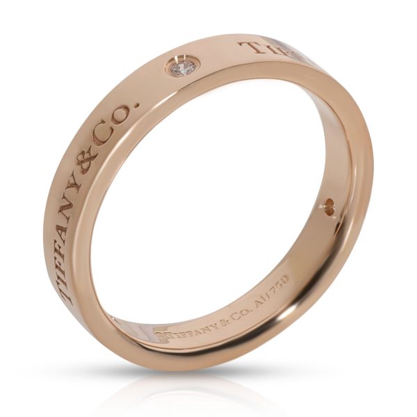 Rose Gold Wedding Band Tiffany Co Diamond Wedding Band in 18K Rose Gold 007 CTW