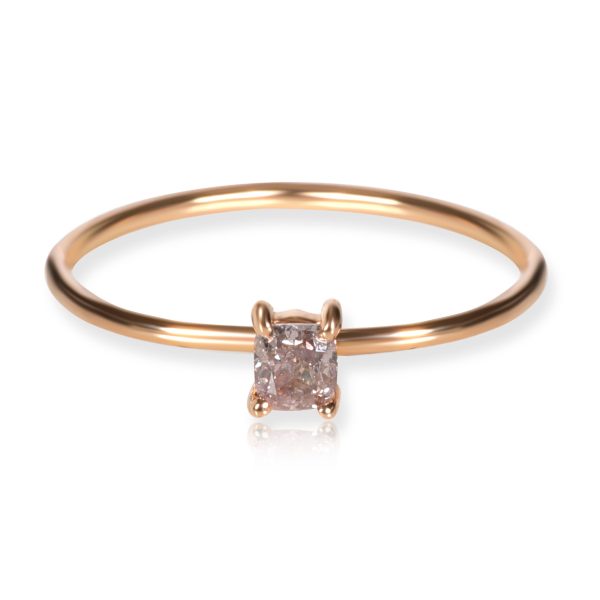 Reimagined Fancy Brownish Purplish pink GIA Diamond Ring 18kt Gold 017ct Reimagined Fancy Brownish Purplish pink GIA Diamond Ring 18kt Gold 017ct