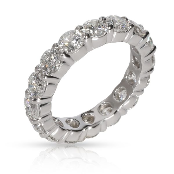 White Gold Eternity Band Round cut Diamond Eternity Band in 14K White Gold 400 CTW