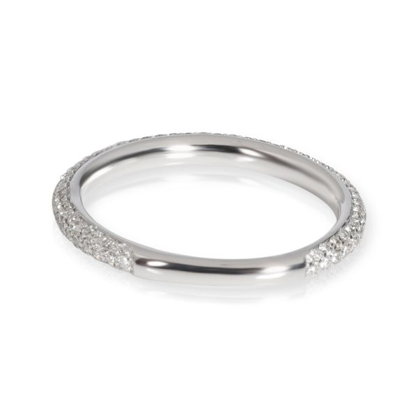 Rings Pave Diamond Wedding Band in 18K White Gold 060 CTW