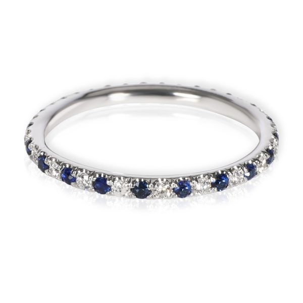 Gemma by WP Diamonds Sapphire Diamond Eternity Band in 14K White Gold Blue 022 CTW