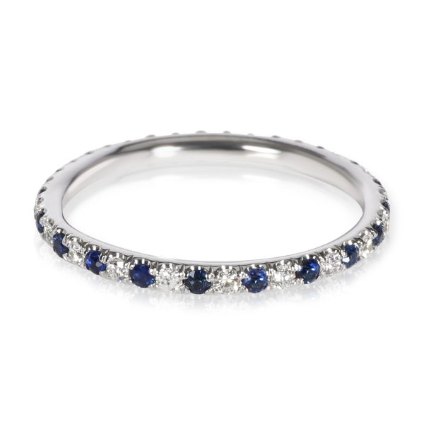 Gemma by WP Diamonds Sapphire Diamond Eternity Band in 14K White Gold Blue 020 CTW