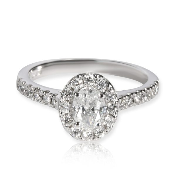 Gemma by WP Diamonds Oval Halo Diamond Engagement Ring in Platinum D SI2 091 CTW