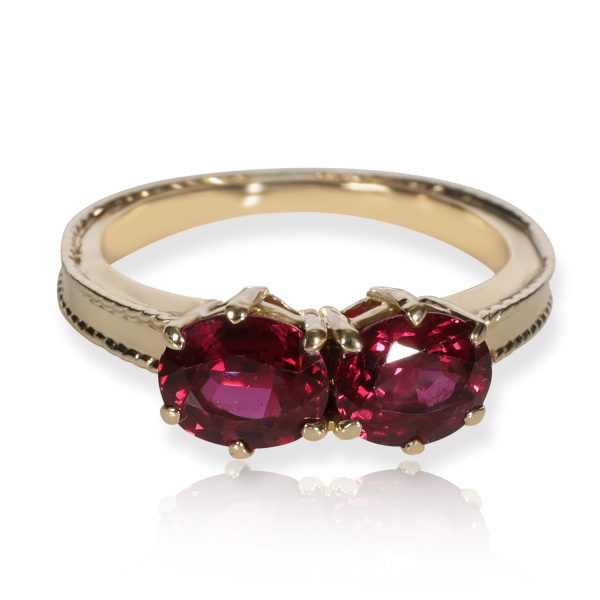 Tiffany Co Vintage Double Ruby Ring in 18K Yellow Gold Tiffany Co Vintage Double Ruby Ring in 18K Yellow Gold