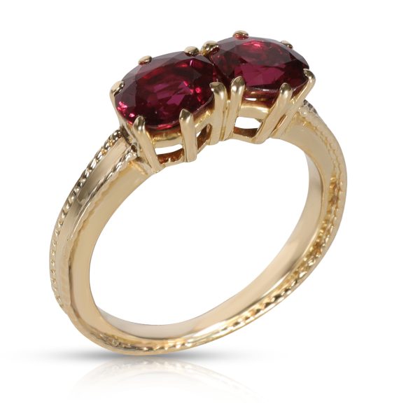 107806 pv Tiffany Co Vintage Double Ruby Ring in 18K Yellow Gold