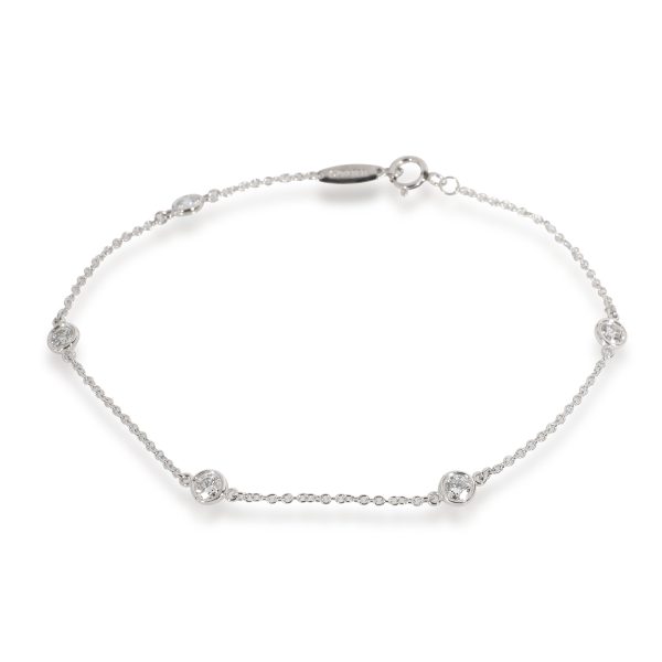 Tiffany Co Elsa Peretti Diamonds by the Yard Bracelet in Platinum 040 CTW Tiffany Co Elsa Peretti Diamonds by the Yard Bracelet in Platinum 040 CTW