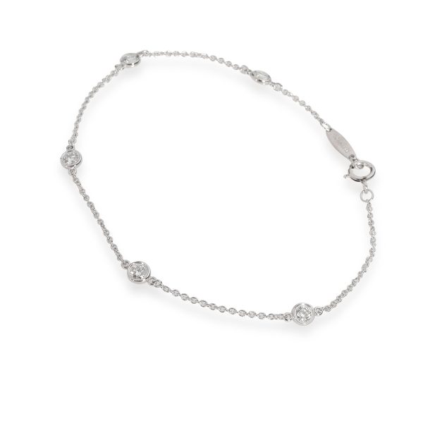 107881 sv Tiffany Co Elsa Peretti Diamonds by the Yard Bracelet in Platinum 040 CTW