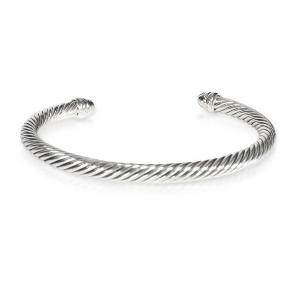 107919 bv David Yurman Cable Diamond Bangle in Sterling Silver 010 CTW