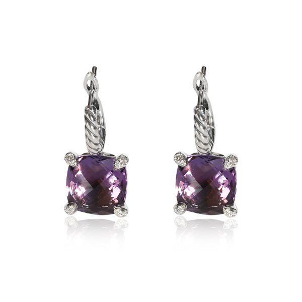 David Yurman Chatelaine Amethyst Earring in Sterling Silver 010 CTW David Yurman Chatelaine Amethyst Earring in Sterling Silver 010 CTW