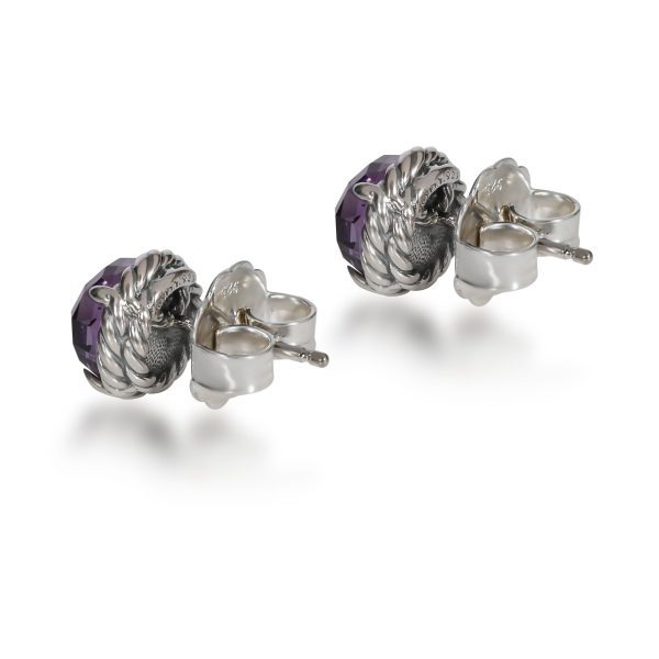 107935 bv 39bd254f 0560 46d4 8ed0 9fff7f2189df David Yurman Chatelaine Amethyst Earrings in Sterling Silver Purple