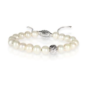 David Yurman Spiritual Beads Pearl Bracelet in Sterling Silver Celine Macadam Bag Brown