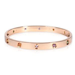 Cartier Love Bracelet with Sapphires in 18K Rose Gold Cart