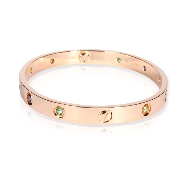 107951 sv 45868782 02e7 4c90 bbe7 a559df028d7f Cartier Love Bracelet with Sapphires in 18K Rose Gold