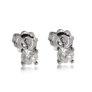 Martini Diamond Stud Earring in 18K White Gold 075 CTW Cart