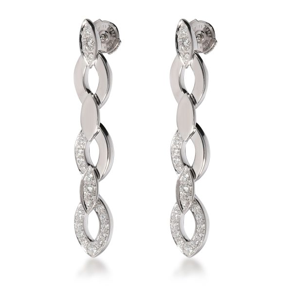 Cartier Estate Marquise Shape Diamond Drop Earrings in 18K White Gold 125 CTW Cartier Estate Marquise Shape Diamond Drop Earrings in 18K White Gold 125 CTW