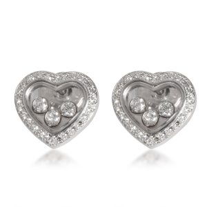 Chopard Happy Diamonds Icons Heart Earrings in 18K White Gold 070 CTW Fendi Celeria Peekaboo 2WAY Handbag Brown