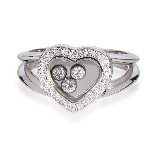 Rings Chopard Happy Hearts Diamond Ring in 18K White Gold 028 CTW