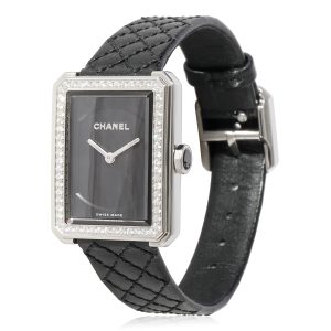 Chanel Boyfriend H6586 Womens Watch in Stainless Steel Louis Vuitton Pochette Kasai Damier Graphite Handbag Black