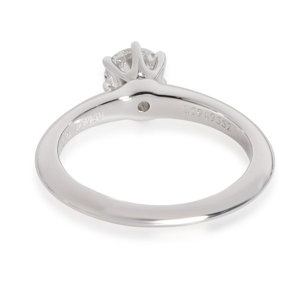 108249 bv Tiffany Co Solitaire Diamond Engagement Ring in Platinum E VVS2 043 CTW