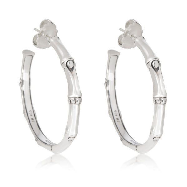 John Hardy Bamboo Hoop Earring in Sterling Silver John Hardy Bamboo Hoop Earring in Sterling Silver