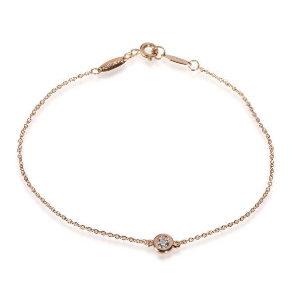 Tiffany Co Elsa Peretti Diamond by the Yard Bracelet in 18K Rose Gold 01 CTW Tiffany Co Elsa Peretti Diamond by the Yard Bracelet in 18K Rose Gold 01 CTW